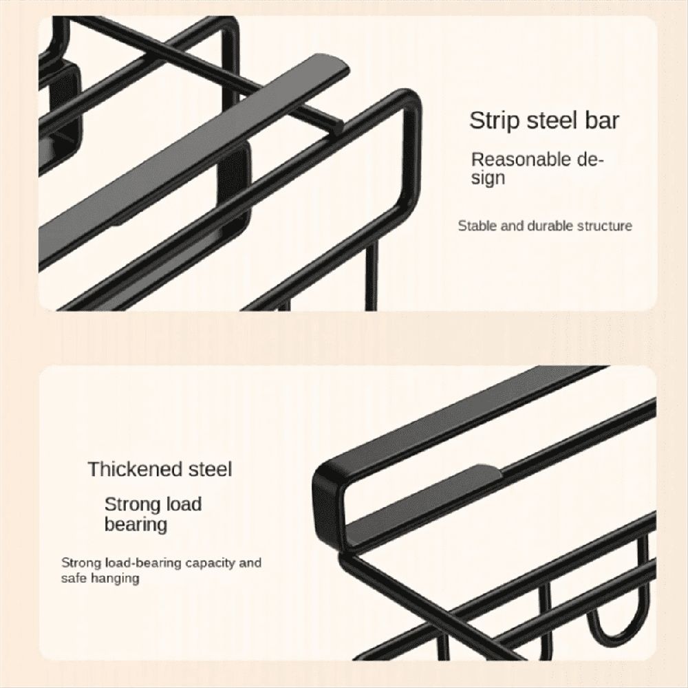 Kitchen Non-Punch Storage Rack Multi-Function Cutting Board Storage Rack Cabinet Hanging Under-Cabinet Rack A