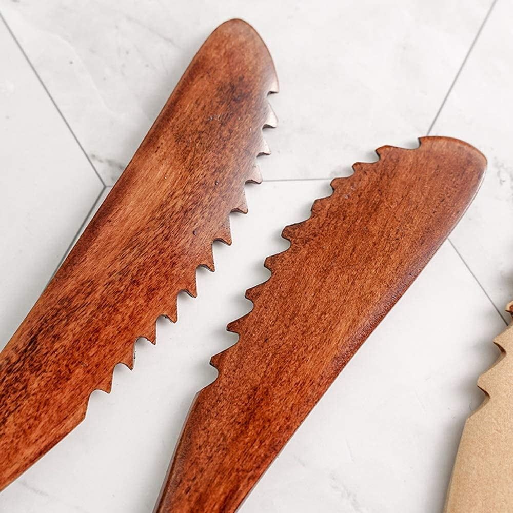 15 Pcs Wooden Spoon Fork Knife Cutlery Set Wooden Dinner Utensil Set
