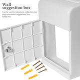 Outdoor Lockable Wall Mailbox in White, Plastic and Metal for Secure Letters, Ballots, and Comments
