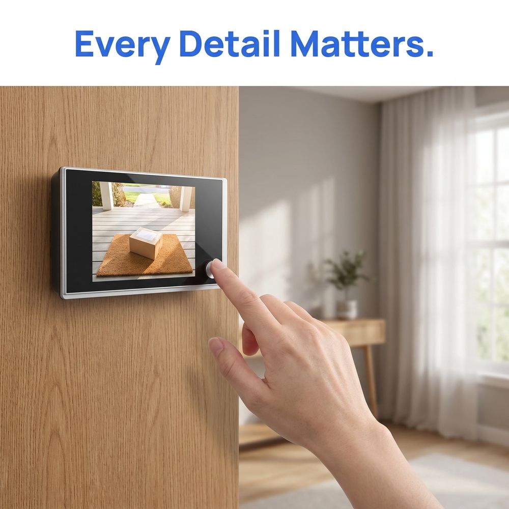 120-Degree Digital Door Viewer with Night Vision and High Resolution for Front Door