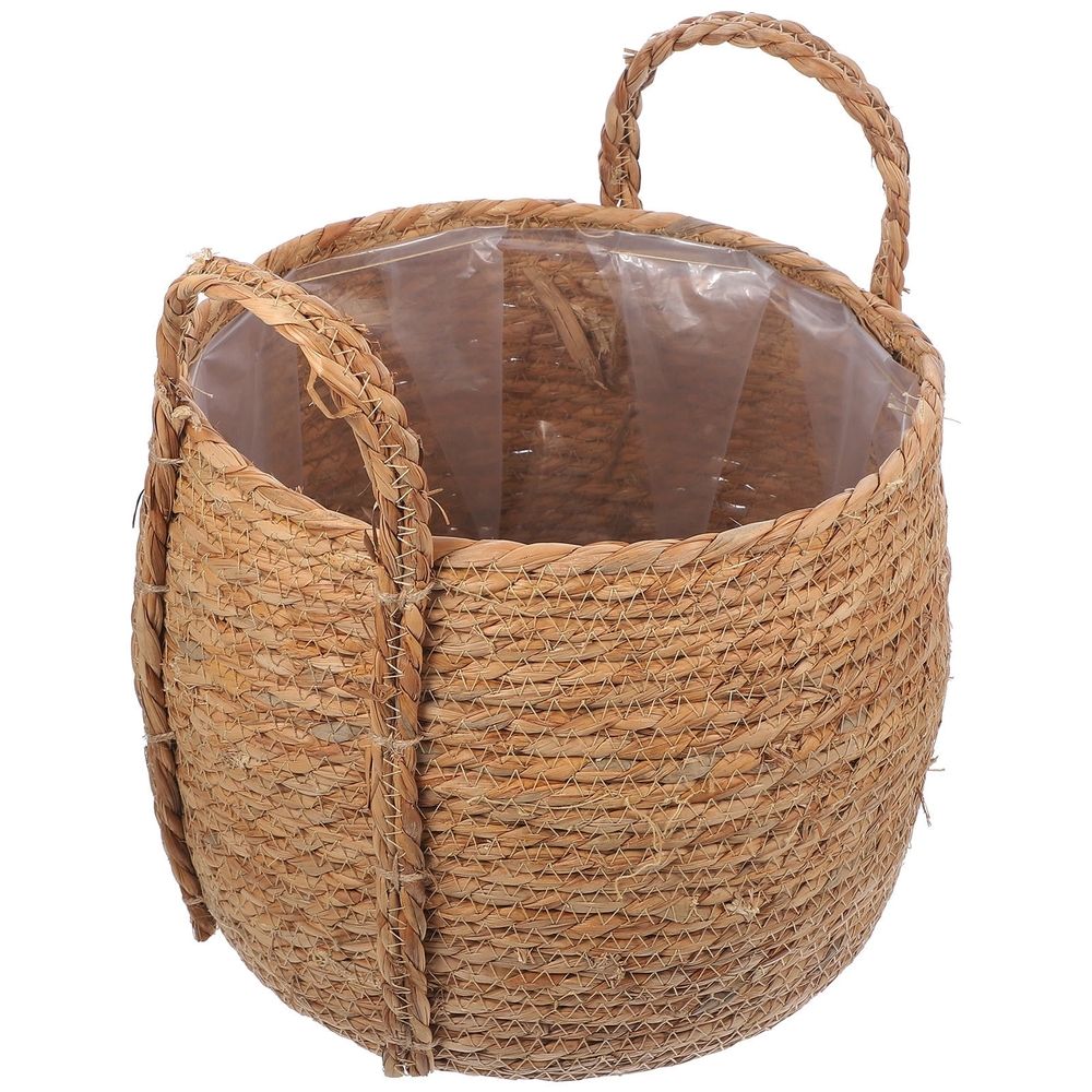 Large Wicker Plant Basket for Indoor Flowers - Decorative Storage Basket for Home, Living Room, and Convenient Organization