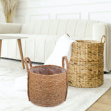 Large Wicker Plant Basket for Indoor Flowers - Decorative Storage Basket for Home, Living Room, and Convenient Organization