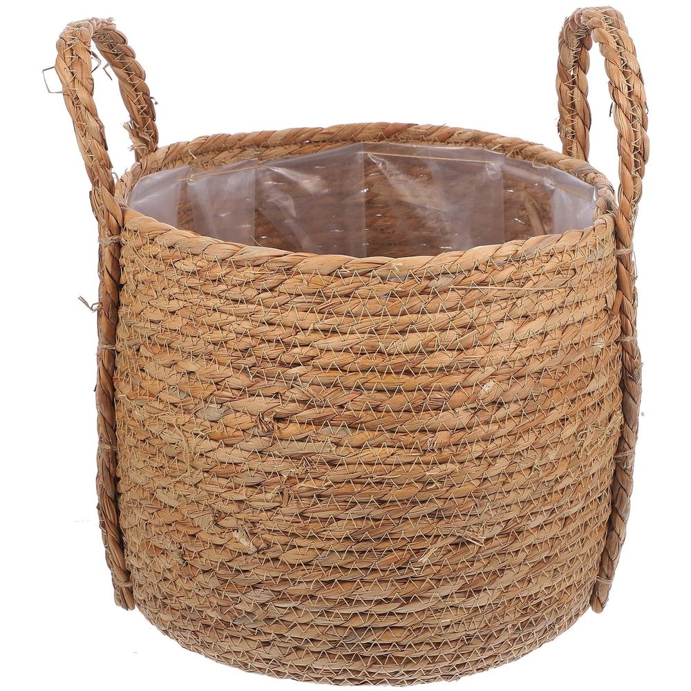 Large Wicker Plant Basket for Indoor Flowers - Decorative Storage Basket for Home, Living Room, and Convenient Organization