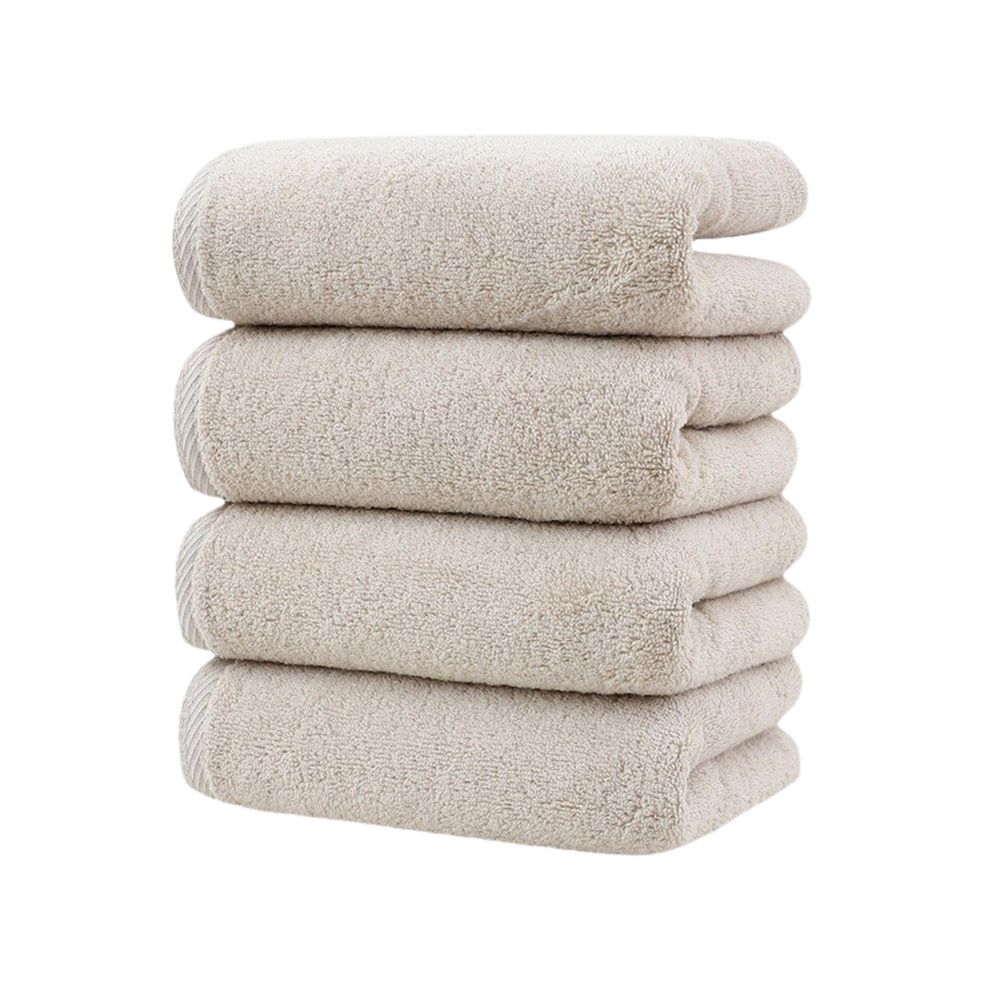 4 Pcs Bathroom Hand Towels, Cotton Towels, Hotel Spa Quality Highly Soft Absorbent Towels, 13.8x30.7 In, Beige