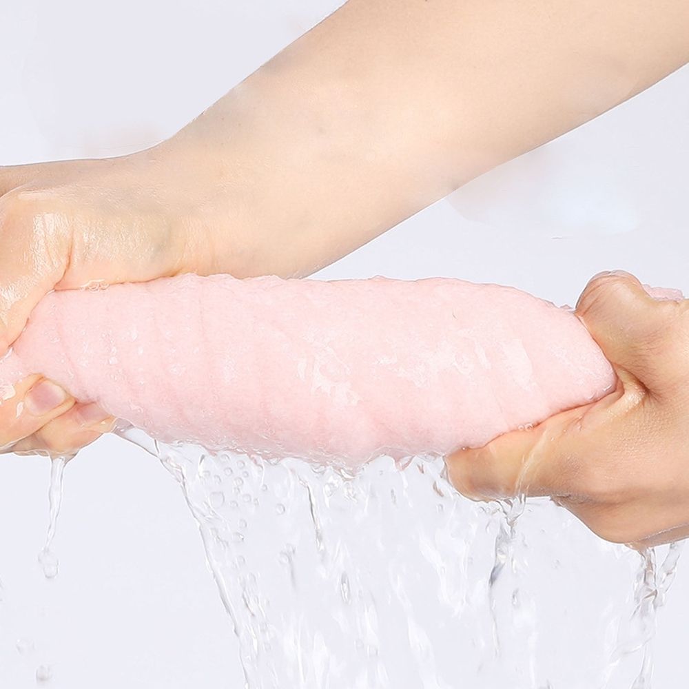 2 Piece Towel Set for Bathroom, Velvet Striped Soft Absorbent Towel Set, 1 Bath Towel 27.56x55.12 In and 1 Hand Towel 13.78x29.53 In, Pink