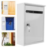 White Lockable Wall Mount Letter Box for Donation Suggestion and Ballot Collection