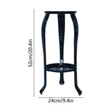 2 Tier Rustproof Wrought Iron Plant Stand, Minimalist White Black Flower Pot Display Holder, Stable Space Saving Rack for Indoor Balcony Patio Garden Home Decor
