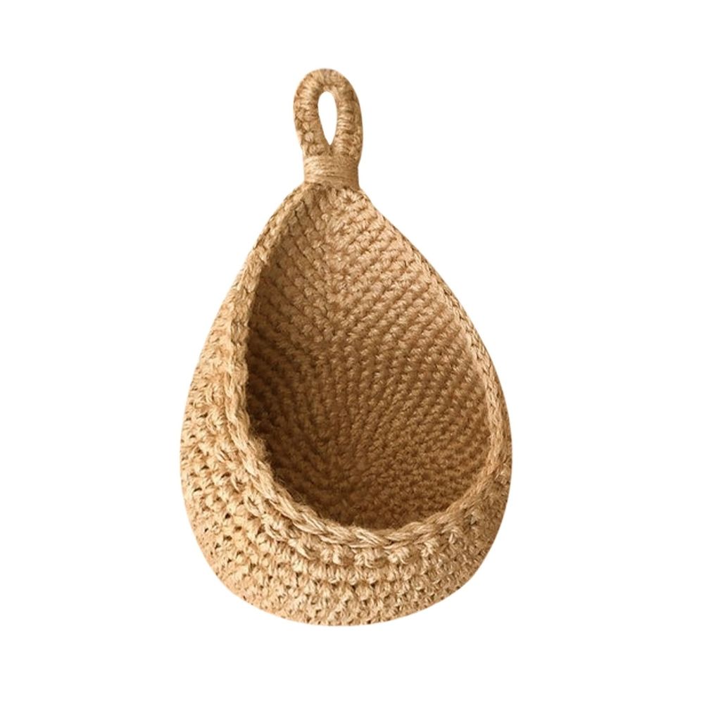 Hanging Wall Vegetable Fruit Baskets, Boho Jute Hanging Basket For Pantry Potato Garlic Onion Fruit Storage Handwoven Decorative Kitchen Organizer And Wall Planter Holder