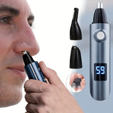 4-in-1 Electric Nose Hair Trimmer, LED Display, Waterproof(GREEN)
