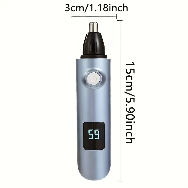 4-in-1 Electric Nose Hair Trimmer, LED Display, Waterproof(GREEN)