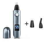 4-in-1 Electric Nose Hair Trimmer, LED Display, Waterproof(GREEN)