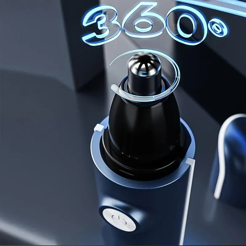 4-in-1 Electric Nose Hair Trimmer, LED Display, Waterproof(GREEN)