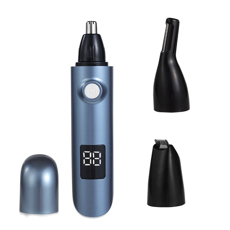 4-in-1 Electric Nose Hair Trimmer, LED Display, Waterproof(GREEN)