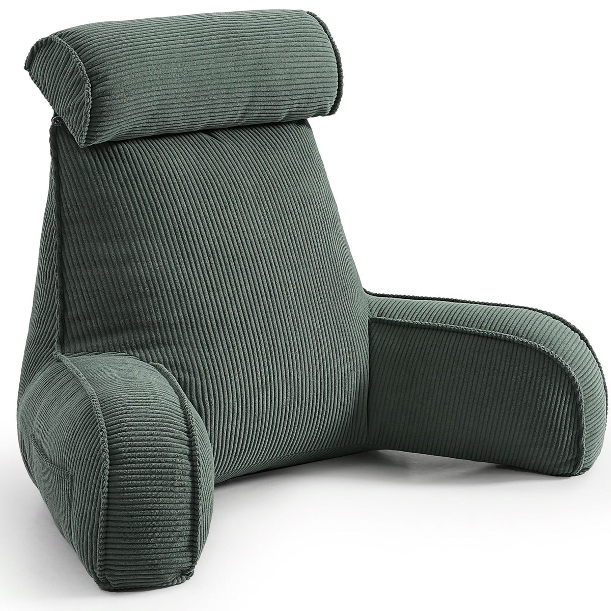 Cozy Reading Pillow for Sofa & Bed - Perfect for Relaxing, Reading, Gaming & More, 80*40*60cm (Dark Grey-Green)