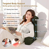 Bedrest Pillow with Arms for Reading, Gaming, Lounging on Bed or Couch, 80*40*60cm (olive green)