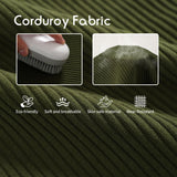 Bedrest Pillow with Arms for Reading, Gaming, Lounging on Bed or Couch, 80*40*60cm (olive green)