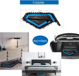 Foldable Mini Trampoline,Fitness Re-bounder with Adjustable Bar