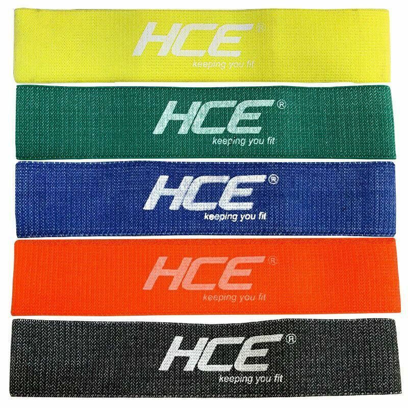 Strength Booty Fabric Resistance Bands (5-pack + Carry Bag)