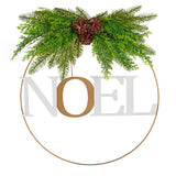 Santa's Helper Noel Christmas Wreath Charming Seasonal Touch 50CM