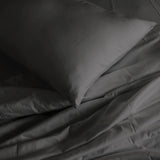 Royal Comfort 1000TC Hotel Grade Bamboo Cotton Sheets Pillowcases Set Ultrasoft - Queen - Pewter