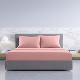 Royal Comfort 1000TC Hotel Grade Bamboo Cotton Sheets Pillowcases Set Ultrasoft - Queen - Blush