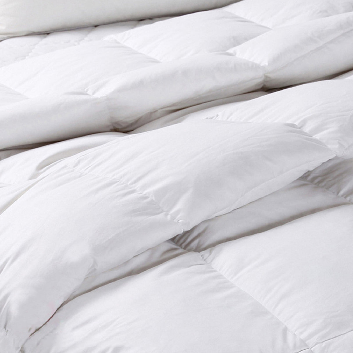 Royal Comfort 50% Goose Feather 50% Down 500GSM Quilt Duvet Deluxe Soft Touch - Queen - White