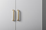 STOCKHOLM UNIVERSAL STORAGE CUPBOARD - SLIM SHAKER PANEL - HEX GOLD HANDLE