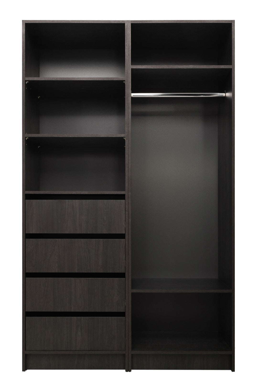 MALMO TWO SHELF/HANGRAIL WALK IN WARDROBE - NORDIC ASH