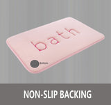 Extra Thick Memory Foam & Super Comfort Bath Rug Mat for Bathroom (60 x 40 cm, Pink)
