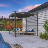 2.7 x 4 M Grey Outdoor Retractable Pergola for Patio