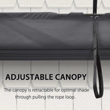2.7 x 4 M Grey Outdoor Retractable Pergola for Patio