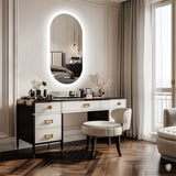 120x60cm LED Bathroom Mirror Oval Anti-Fog Dimmable Wall Mount