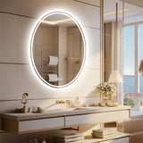 500x700mm LED Bathroom Mirror Oval Dimmable Anti-Fog