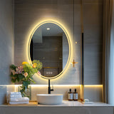 500x700mm LED Bathroom Mirror Oval Dimmable Anti-Fog