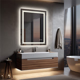 1050x500mm LED Bathroom Mirror Anti-fog Shatterproof