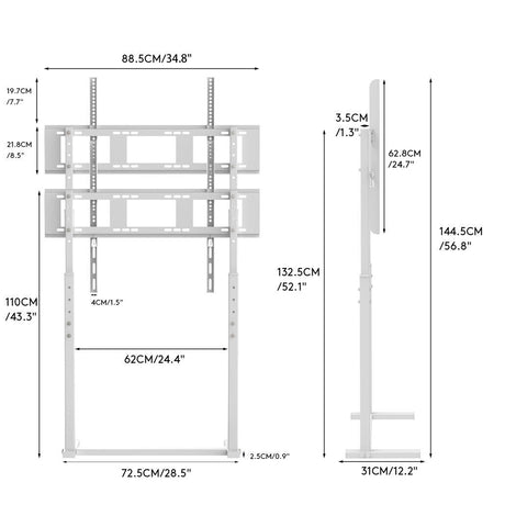 Universal TV Stand Base for 32-100 Adjustable Floor Mount