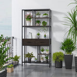 Rustic Accent Bookshelf 90CM Wide Plant Display Rack