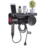 Magnetic Wall Mount Hair Dryer Holder for Dyson - Black Metal