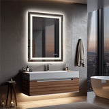 700x900mm LED Bathroom Mirror RGB Anti-Fog Aluminum