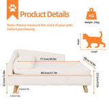 Medium 80x50x39cm Raised Dog Cat Bed Sofa Waterproof Portable