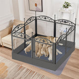 XL Metal Dog Playpen Indoor Fence with Waterproof Pad