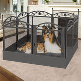 XL Metal Dog Playpen Indoor Fence with Waterproof Pad