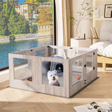 Large Dog Indoor Whelping Box, Tempered Glass & MDF