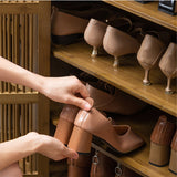 Wooden Shoe Rack XL 4 Tier 3 Doors Drawers Shelves Cabinet Organizer