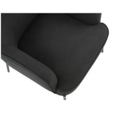 Hugo upholstered armchair black