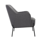 Upholstered Armchair Dark Grey