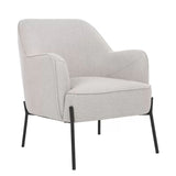 Hugo upholstered armchair ivory