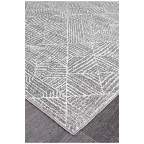 Silver Oasis Rug 230 x 160cm - Bohemian & Tribal Design, Easy to Clean, Durable Polypropylene