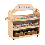 Jooyes STEAM Trolley 3-in-1 Mobile Shelf Cabinet With 9 Storage Boxes