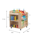 Jooyes Wooden Art Craft Material Storage Trolley